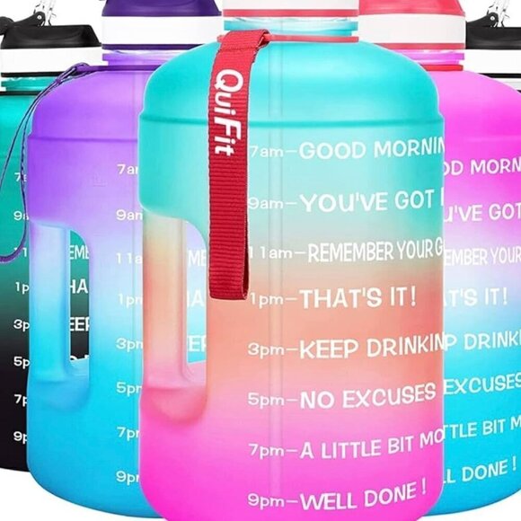 QuiFit Motivational Gallon Water Bottle NWOT - Picture 1 of 3